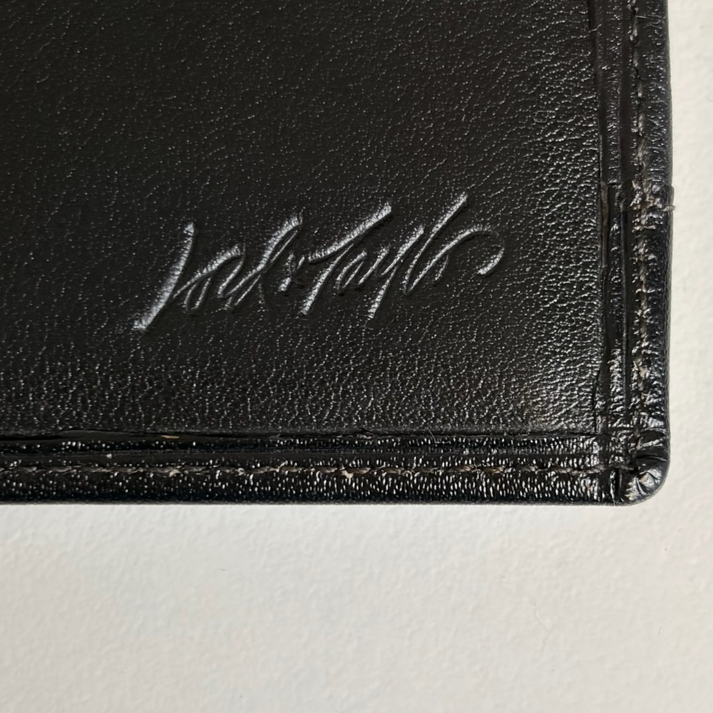 Lord & Taylor Black Leather Card Holder View 3